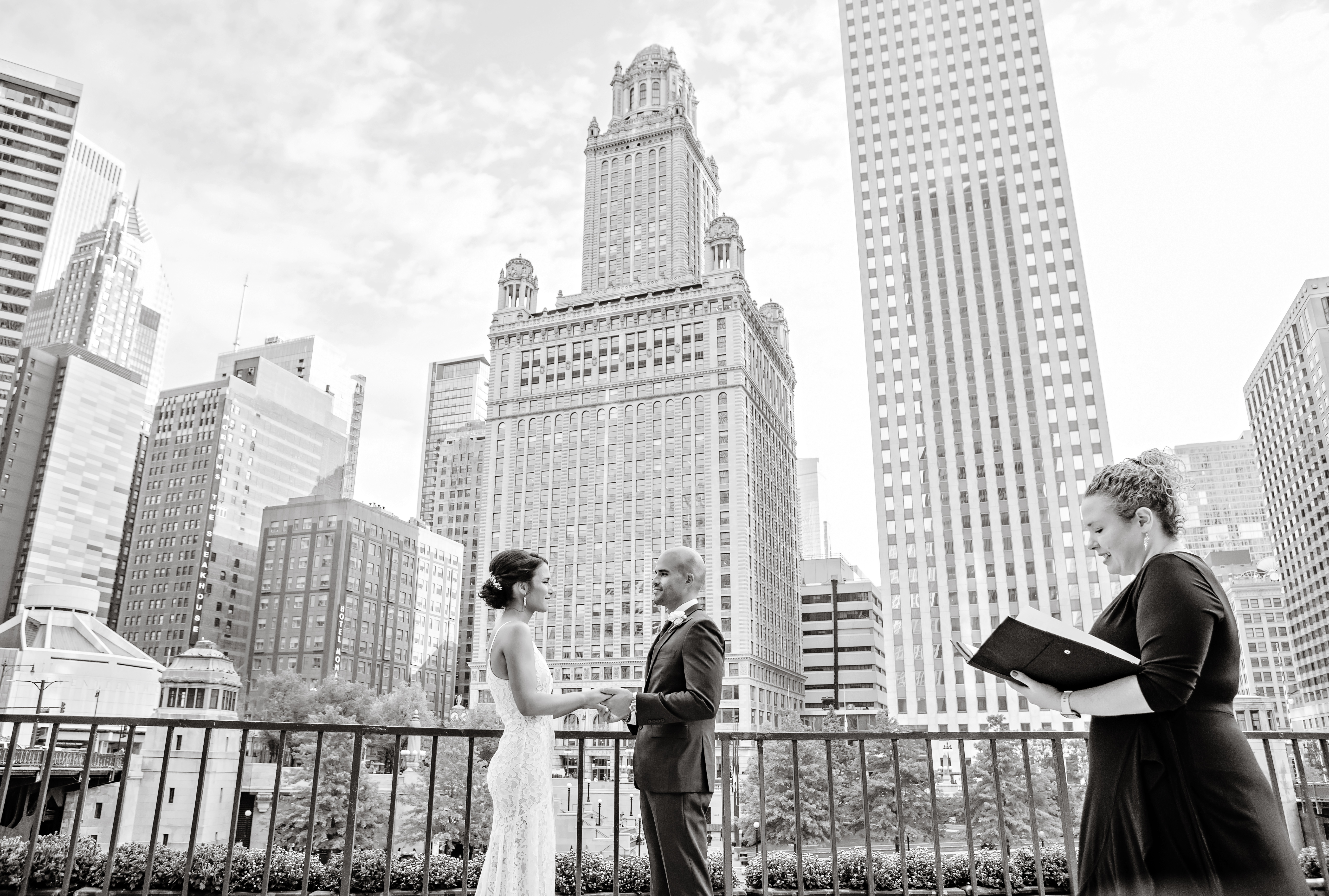 Chicago riverwalk wedding officiant