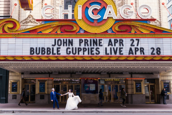 Chicago Theatre newlyweds