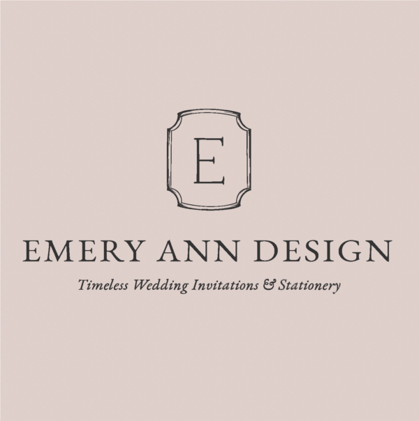 Chicago wedding invitation designer logo Emery Ann Design featured in Lakeshore in Love