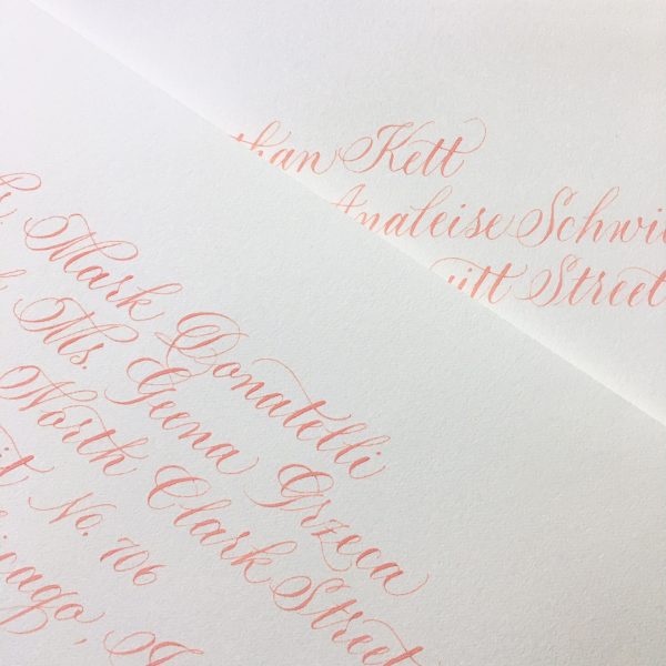 Raven coral ink envelopes