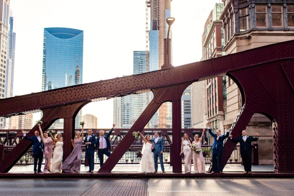 River Roast Chicago wedding party