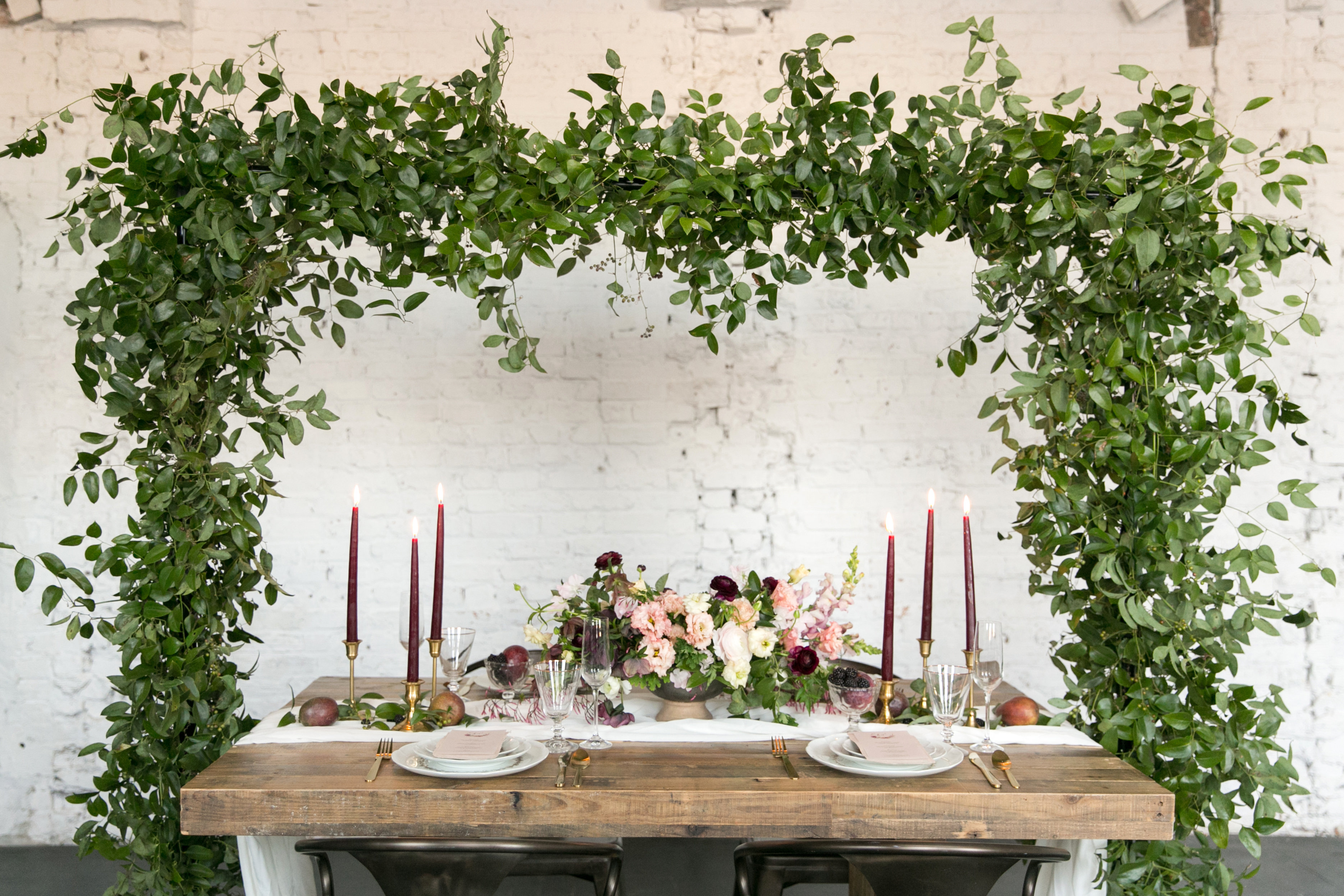 Fresh Plum + Mauve Loft Wedding Inspiration