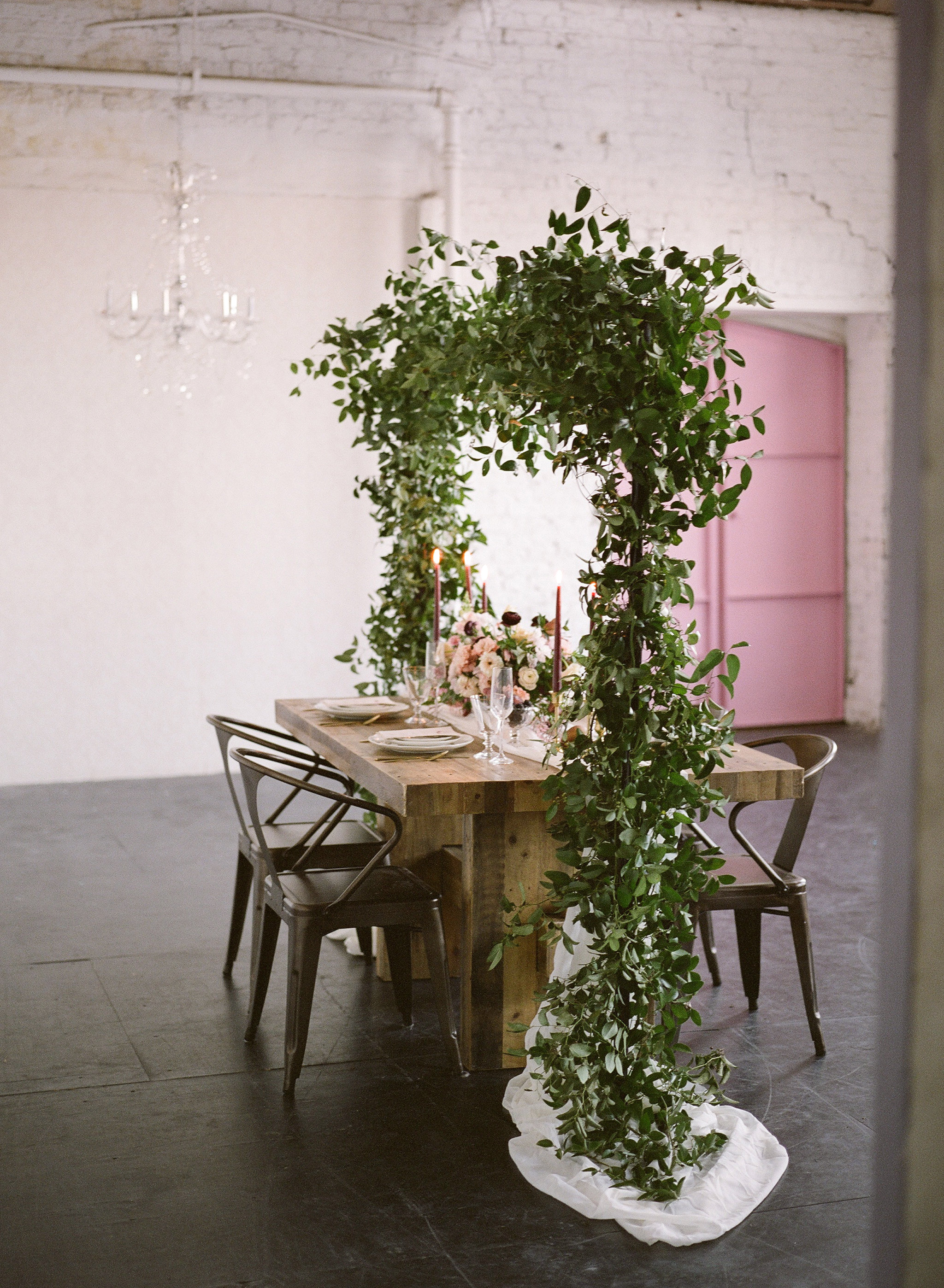 Fresh Plum + Mauve Loft Wedding Inspiration