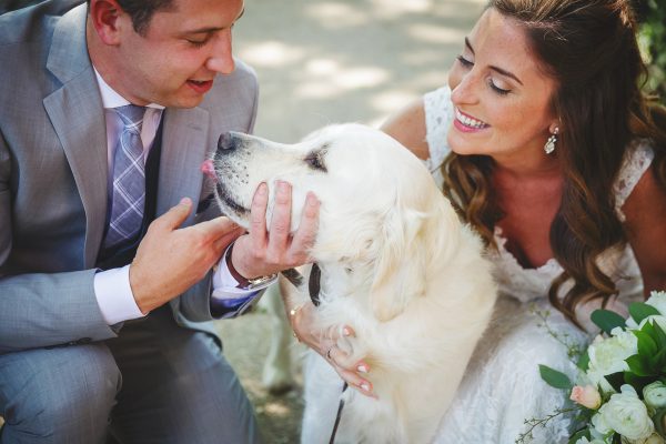 Chicago Bride and Groom with Dog