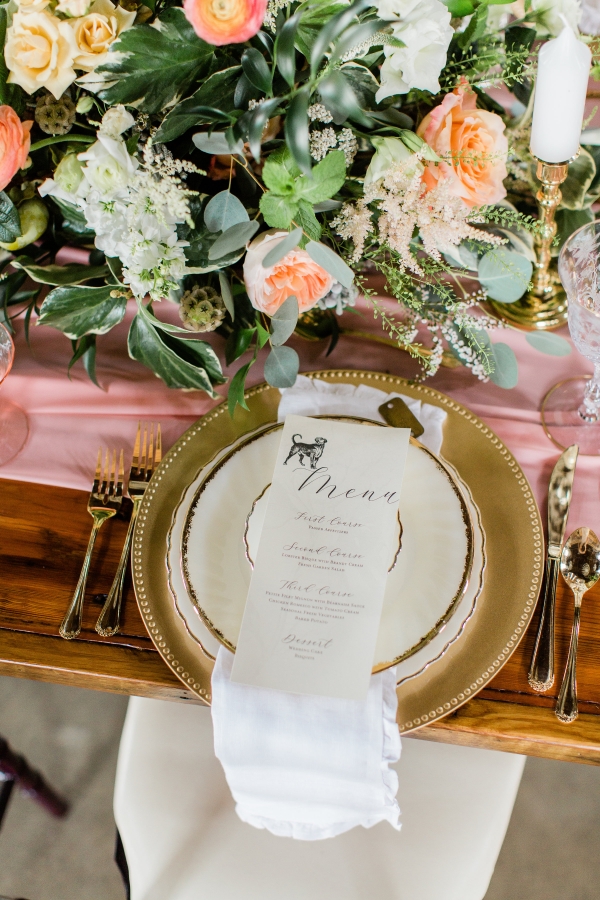 Romantic Pink and Gold Wedding Table Chicago Wedding (2)