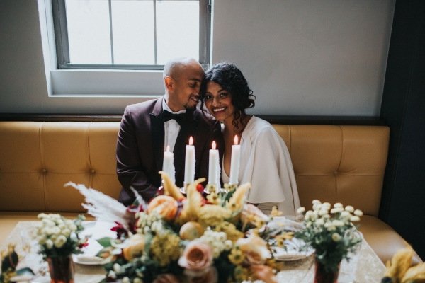 Warm Colorful Retro Mod Chicago Wedding Inspiration at The Duck Inn (61)