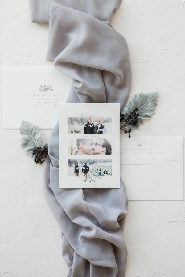 Minted Save the Dates Lakeshore in Love