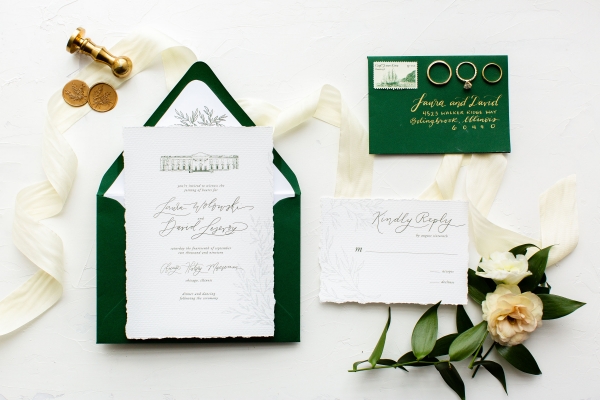 Hunter Green Wedding Invitations
