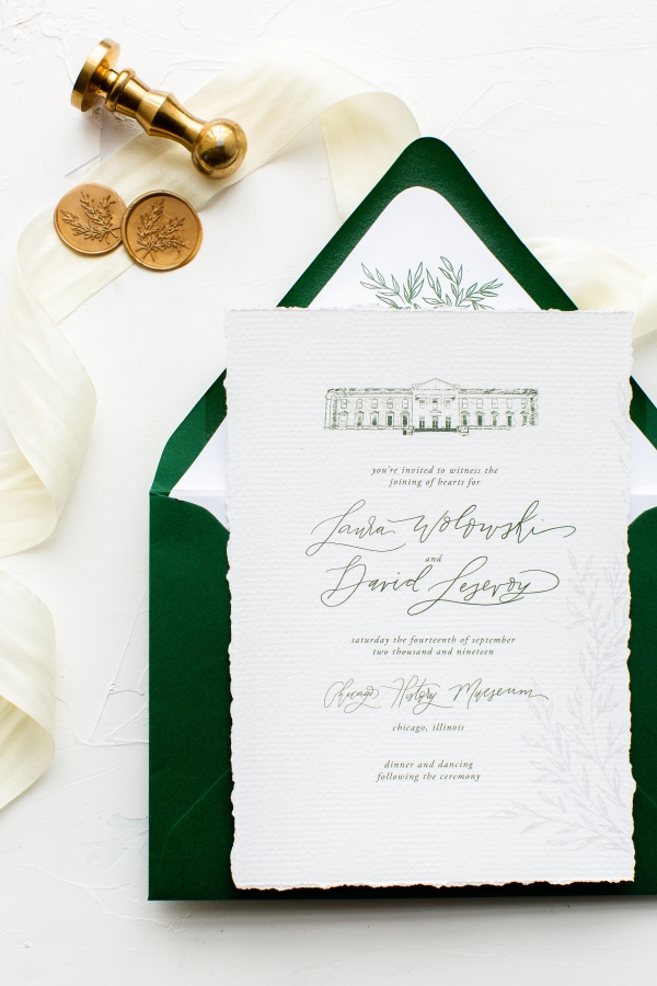 Chicago History Museum Wedding Inspiration Emerald Green (4)