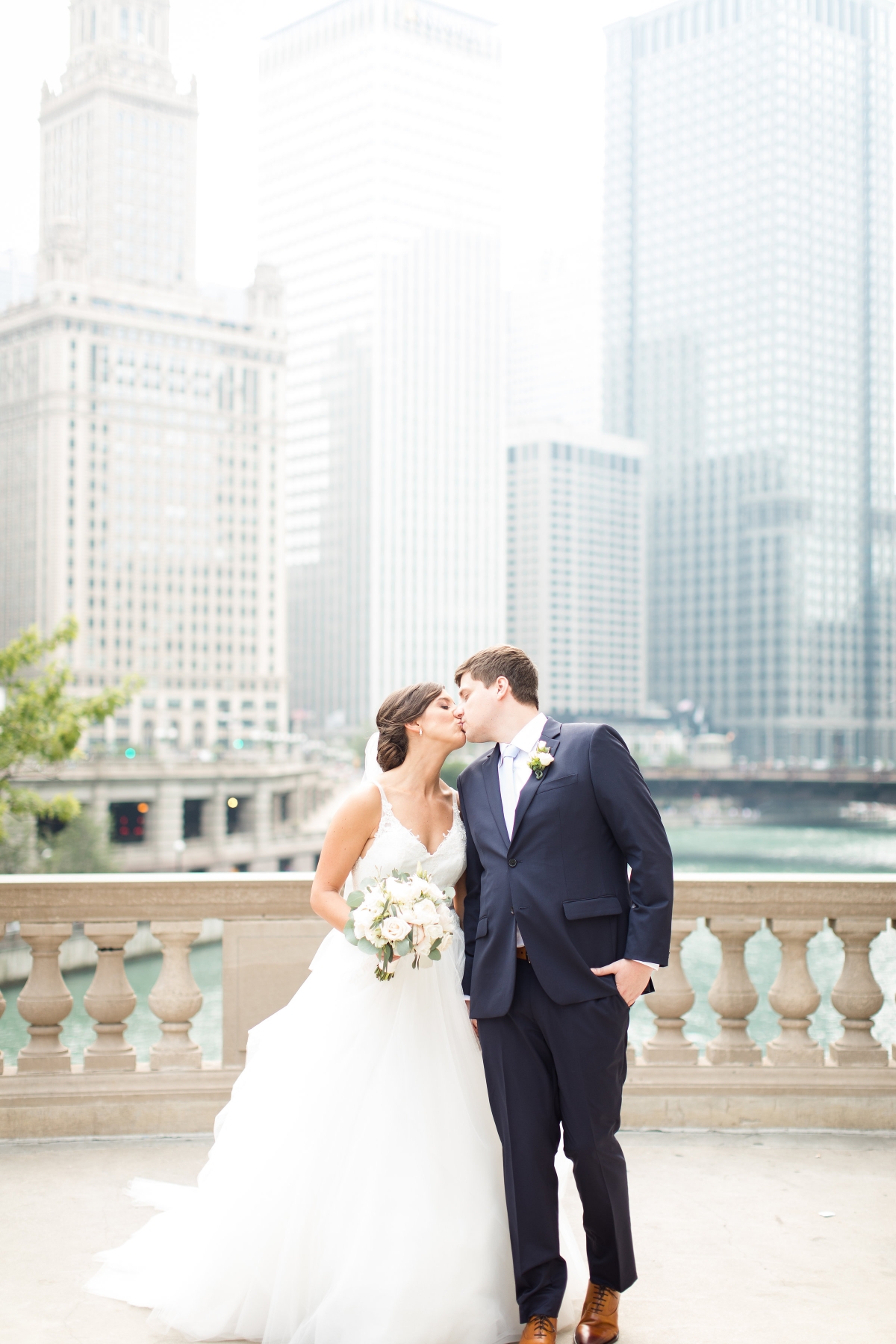 Chicago Wedding Photos Wrigley Building
