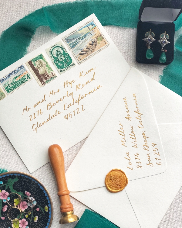 Envelope Calligraphy with Wax Seal