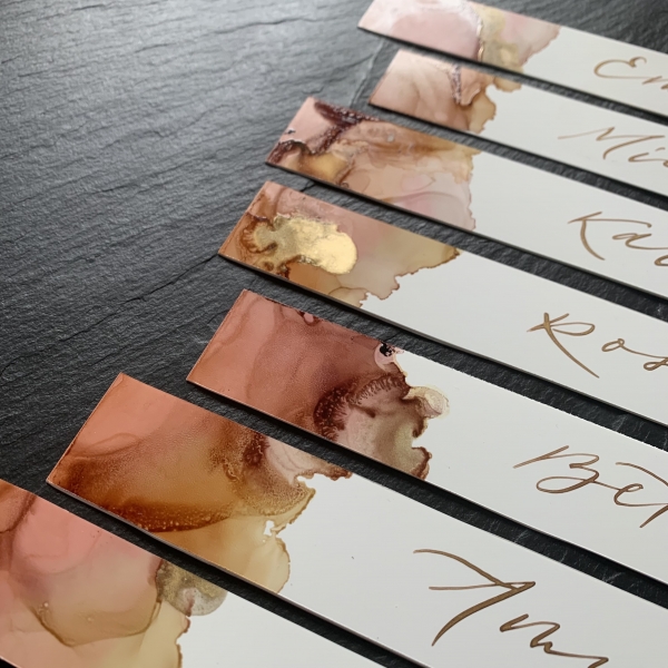Alcohol Ink Place Cards