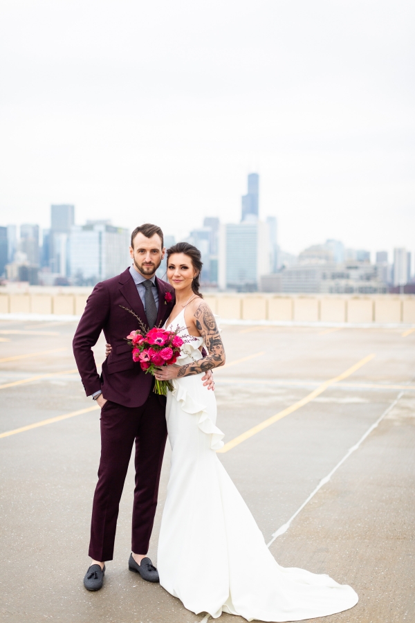 Edgy Romance Chicago Wedding Inspiration Alexandra Lee Photography Lakeshore in Love (309)
