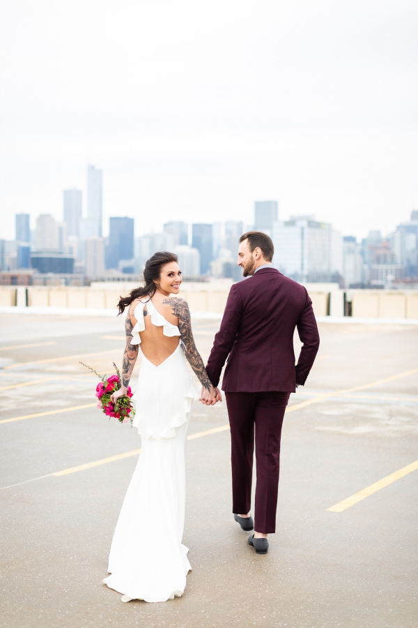 Edgy Romance Chicago Wedding Inspiration Alexandra Lee Photography Lakeshore in Love (316)