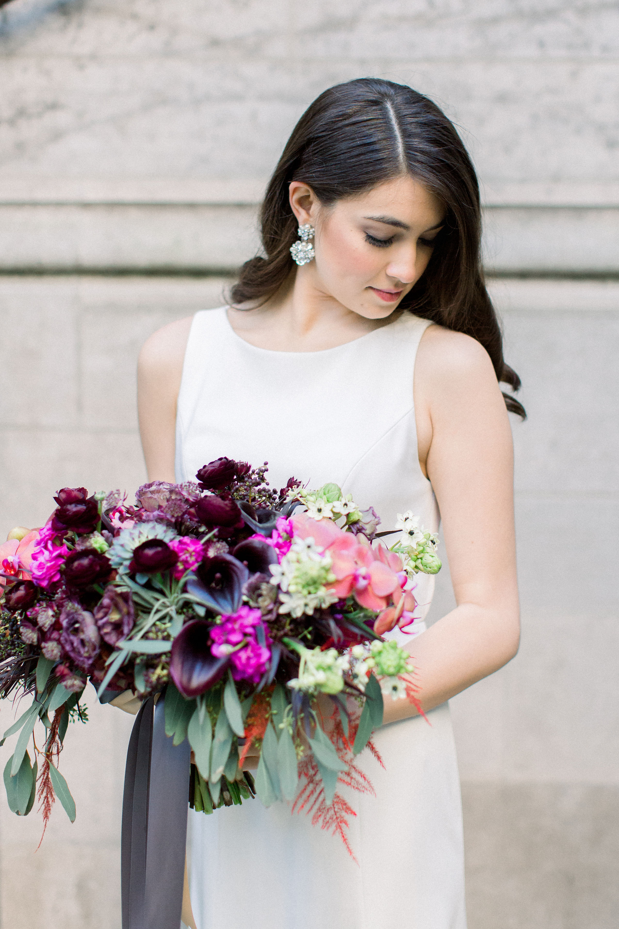 Fuchsia and Plum Chicago Jewel Tone Wedding Inspiration Lisa Hufford (16)