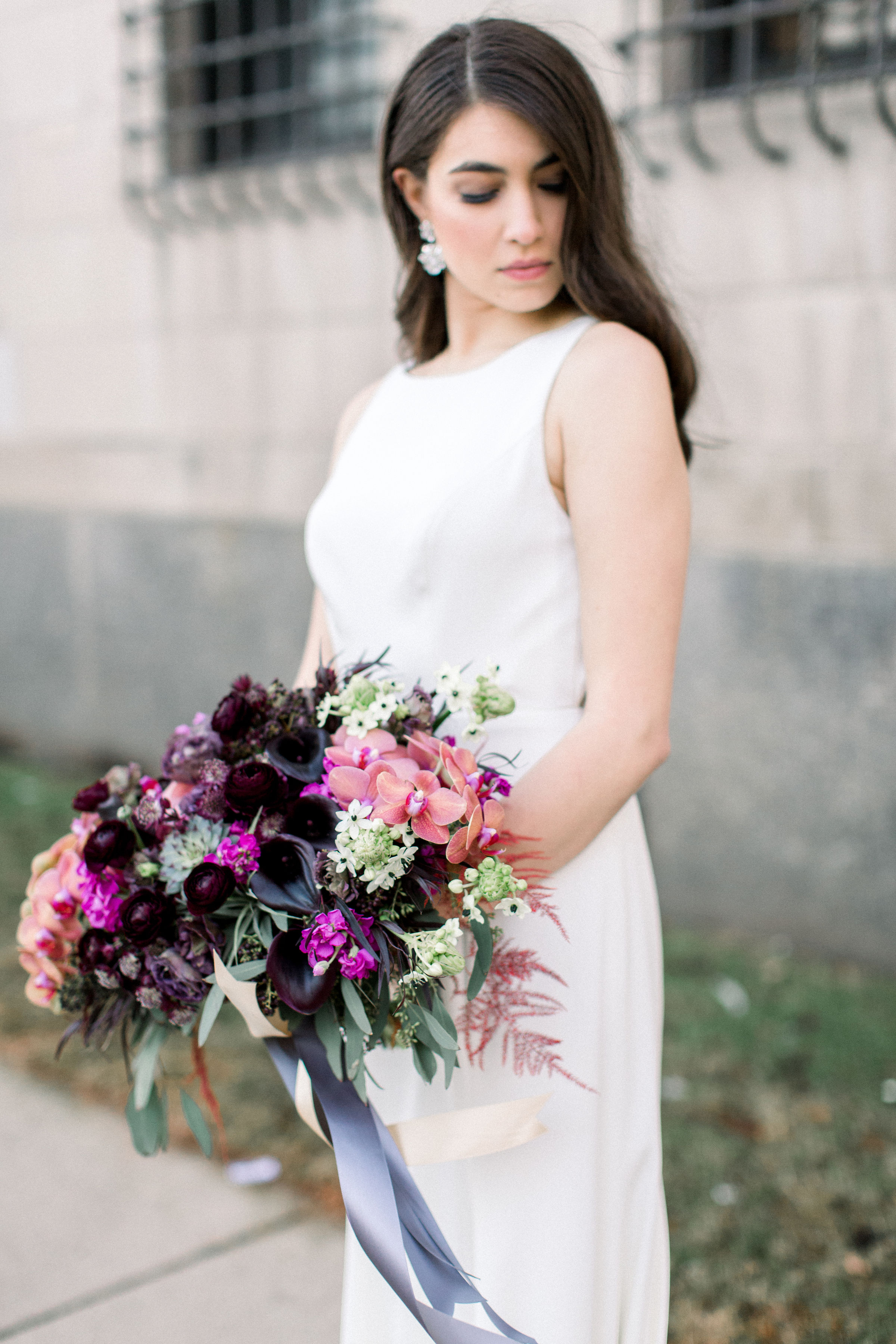Fuchsia and Plum Chicago Jewel Tone Wedding Inspiration Lisa Hufford (42)