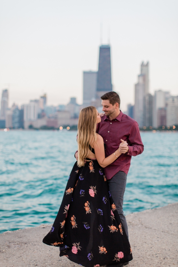 Chicago Lincoln Park Engagement Session North Ave Beach
