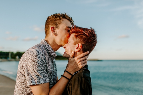 Chicago Northerly Island Beach LGBT Couple Shoot