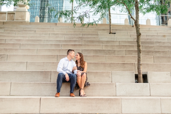 Chicago Engagement Session on the Riverwalk