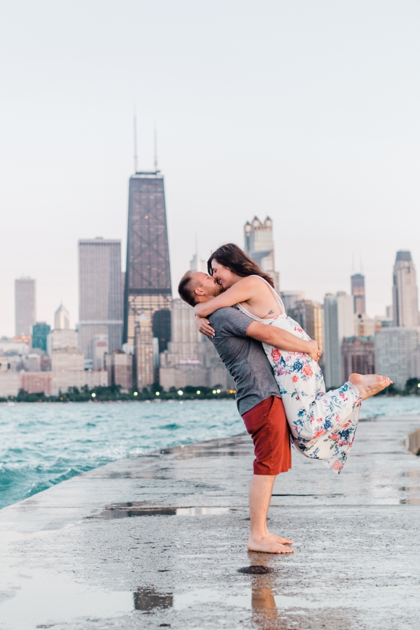 Classic Summer Engagement Session at North Ave Beach