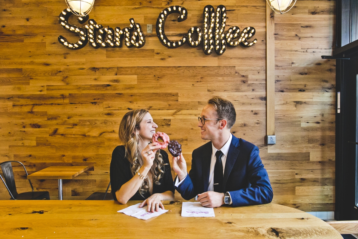 Stans Donuts Wicker Park Engagement Photos