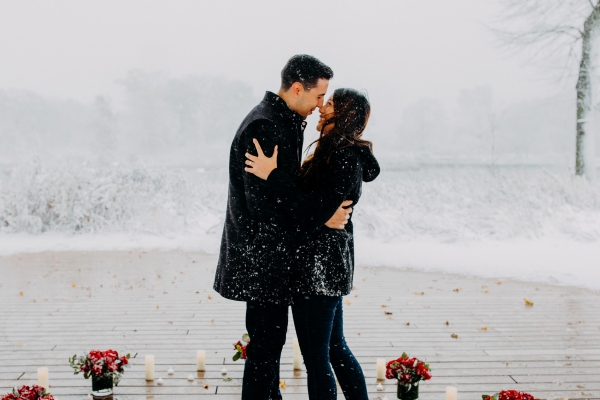 Snowy Chicago Proposal at Lincoln Park Zoo (40)