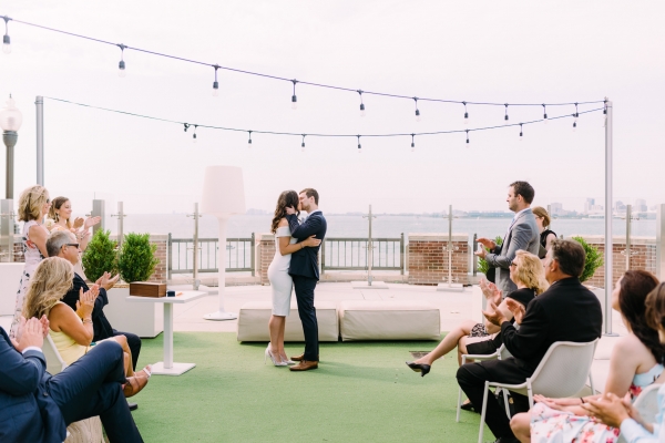 Romantic Rooftop Elopement at Offshore Chicago