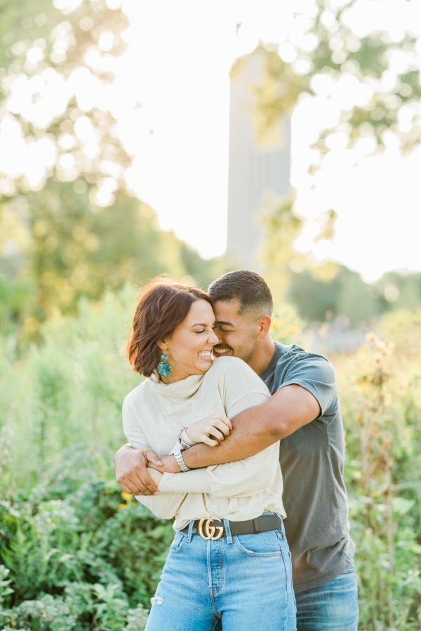 Downtown Summer Chicago Engagment Photos at Wrigley Building and North Ave Beach-83