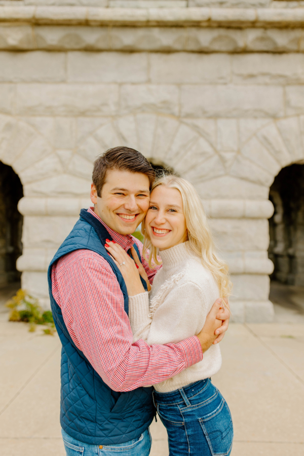 Fall Engagement Session at Lincoln Park with Dog