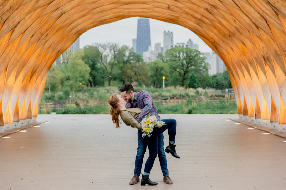 Surprise Proposal at Lincoln Park Boardwalk