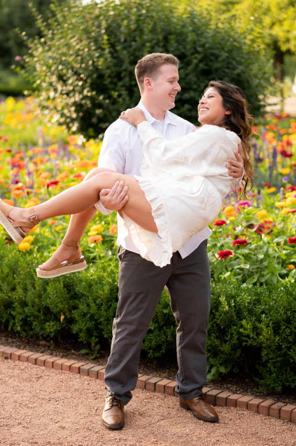 Classic Cantigny Park Engagement Session Filled with Stolen Kisses