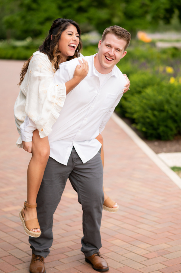 Classic Cantigny Park Engagement Session Filled with Stolen Kisses